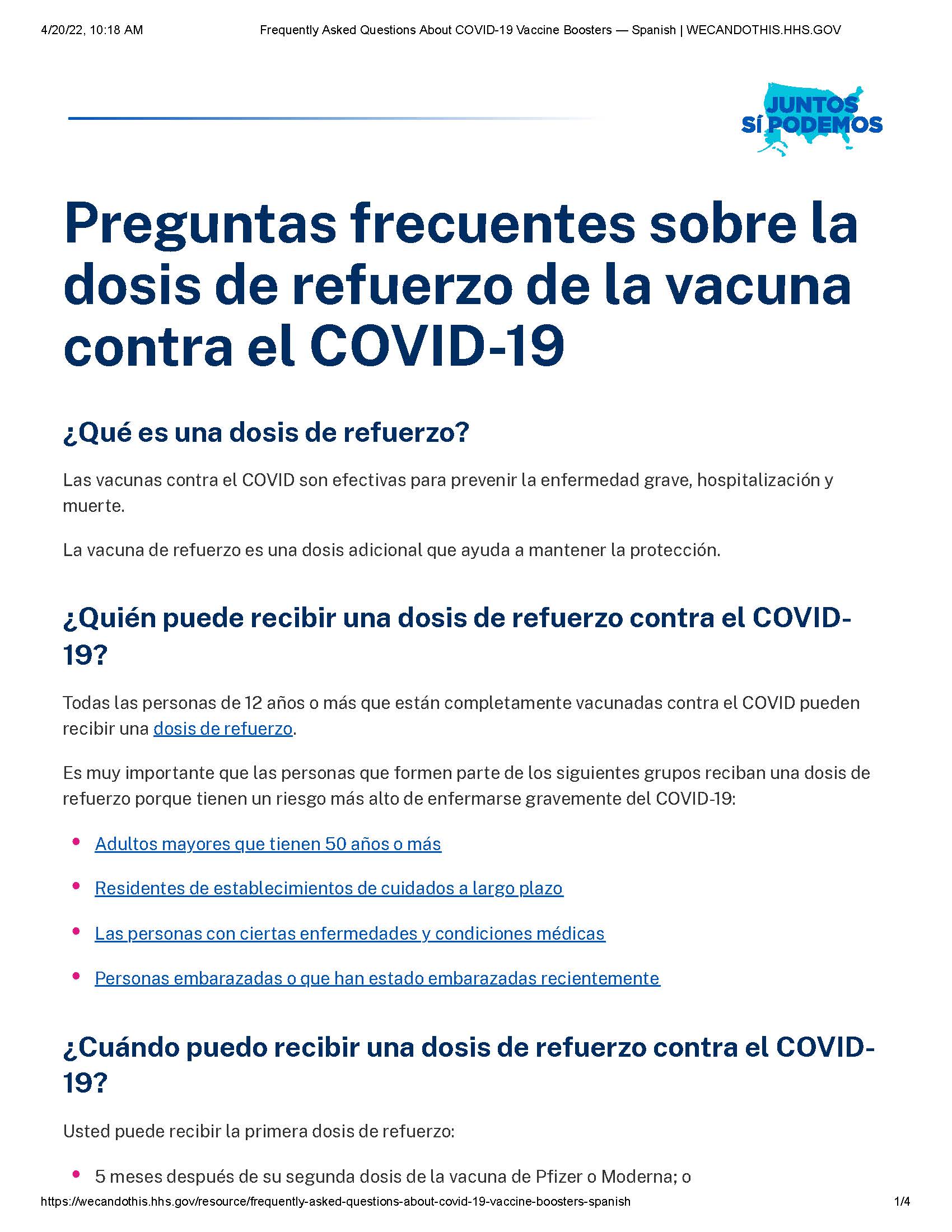Frequently Asked Questions About COVID-19 Vaccine Boosters — Spanish _ WECANDOTHIS.HHS.GOV_Page_1